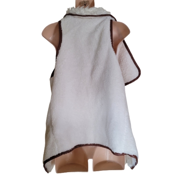 Simply Southern Reversible Cream Color Sherpa Vest Size Women's Small NEW - Picture 3 of 10